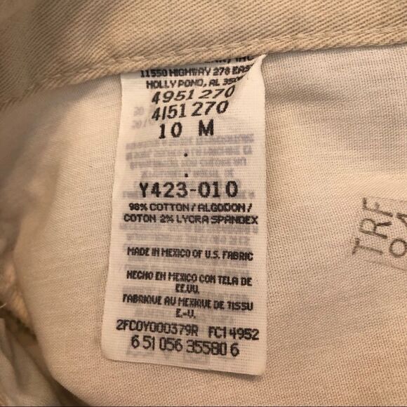 NWT Lee Size 10 Medium Plain Front Pleated Stretch Tan Jeans!! - Picture 8 of 13